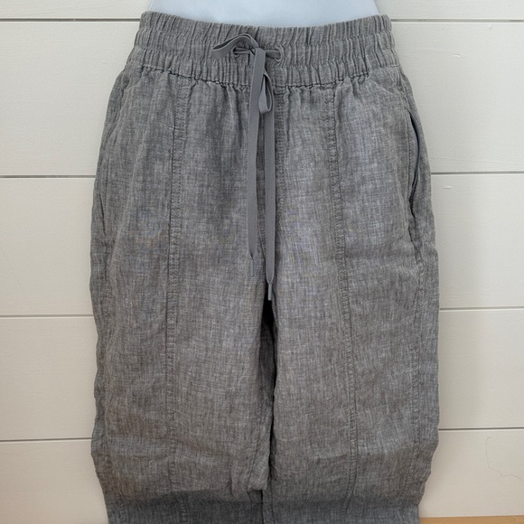 Athleta Light Gray Linen Pants - Picture 3 of 11